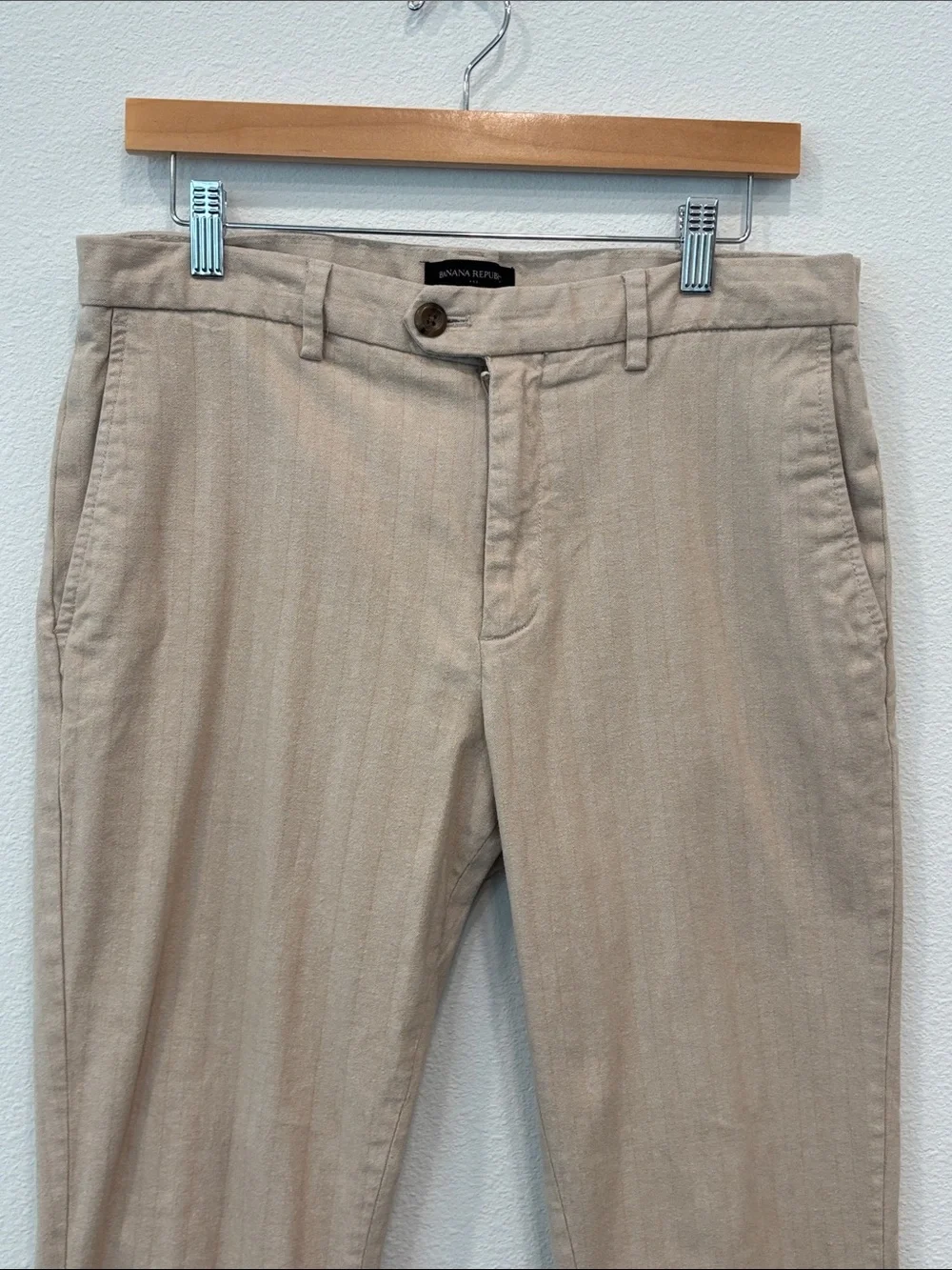 Banana Republic Men's Cotton Blend Tan Chino Pants Size 32/30